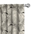 thumbnail image 1 of Ambesonne Botany Window Curtains, Skeleton of Leaves Graphic, Each 28" W x 84" L, Ivory Taupe Grey, 1 of 4