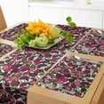 thumbnail image 1 of Ambesonne Botany Table Runner & Placemats, Pinkish Blackberries Pattern, Placemat 4 pcs + Runner 12"x90", Raspberry Lime Green, 1 of 2