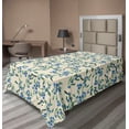 thumbnail image 1 of Ambesonne Botany Themed Flat Bedding Sheet Soft Top Sheet, Aquarelle Berry Print, Twin, Cream Dark Lavender, 1 of 1