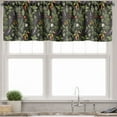 thumbnail image 1 of Ambesonne Botany Window Valance, Modern Art Leaves Flowers, 54" X 18", Orange Fern Green Black, 1 of 4