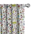 thumbnail image 1 of Ambesonne Bowling Curtains, Cheery Colorful Cartoon, Pair of 28"x63", Multicolor, 1 of 5
