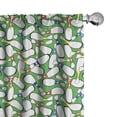 thumbnail image 1 of Ambesonne Bowling Curtains, Colorful Pins on Green, Pair of 28"x84", Multicolor, 1 of 5