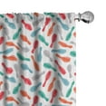 thumbnail image 1 of Ambesonne Bowling Curtains, Watercolor Skittles, Pair of 28"x63", Multicolor, 1 of 5