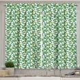 thumbnail image 1 of Ambesonne Bowling Kitchen Curtains, Colorful Pins on Green, 55"x39", Multicolor, 1 of 2