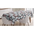 thumbnail image 1 of Ambesonne Bowling Party Tablecloth Rectangular Table Cover, Vivid Pins Pile, 60"x84", Red and White, 1 of 4