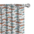 thumbnail image 1 of Ambesonne Boys 4-Panel Curtains, Pattern Cars Graphic, 56"x63", Turquoise and Vermilion, 1 of 4