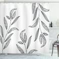 thumbnail image 1 of Ambesonne Branches Shower Curtain, Hatched Look Leaves Art, 69"Wx70"L, Charcoal Grey White, 1 of 3