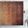 thumbnail image 1 of Ambesonne Brick Wall Shower Curtain, Rustic House Exterior, 69"Wx75"L, Brown Dark Brown, 1 of 4