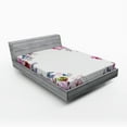 thumbnail image 1 of Ambesonne Bridal Fitted Sheet, Romantic Blossom Flowers, Queen Size, Fuchsia Green Blue, 1 of 2