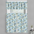 thumbnail image 1 of Ambesonne Bridal Valance & Curtain, Hydrangea Flowers Swirls, 55"x30", Pale Blue Reseda Green, 1 of 7