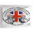 thumbnail image 1 of Ambesonne British Pillow Sham, Flag Nostalgic National, 36" X 20", Pale Grey Navy Blue, 1 of 2