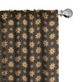 thumbnail image 1 of Ambesonne Brown Window Curtains, Summer Time Orange Flower, Each 28" W x 84" L, Dark Brown Vermilion, 1 of 4