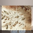 thumbnail image 1 of Ambesonne Brown Curtains 2 Panel Set, Watercolor Autumnal Branches, 108" x 108", Cream Pale Caramel, 1 of 2