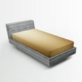 thumbnail image 1 of Ambesonne Brown Fitted Sheet, Abstract Plain Modern, Twin Size, Pale Brown Cream, 1 of 3
