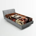 thumbnail image 1 of Ambesonne Brown Fitted Sheet, Coffee Chocolate Cocoa, Twin Size, Brown, 1 of 3