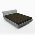 thumbnail image 1 of Ambesonne Brown Fitted Sheet, Hope Love Fun Happy Words, Full Size, Dark Brown and Cream, 1 of 3