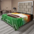 thumbnail image 1 of Ambesonne Brown Green Flat Sheet, Grass Turf Field Team, Full Size, Brown Green, 1 of 1