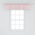 thumbnail image 1 of Ambesonne Brown and Green Window Valance, Dots in Squares Formed of Diagonal Streaks, Curtain Valance for Kitchen Bedroom Decor with Rod Pocket, 54" X 12", Pink Umber, 1 of 2