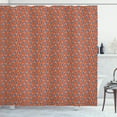 thumbnail image 1 of Ambesonne Brown Paisley Shower Curtain, Folk Fashion Pattern, 69"Wx70"L, Burnt Orange Cadet Blue, 1 of 5