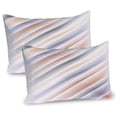 thumbnail image 1 of Ambesonne Brown Pillow Sham 2 Pack, Blurred Stripes Modern, 26"x20", Brown Tan Grey, 1 of 3