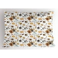 thumbnail image 1 of Ambesonne Brown Pillow Sham, Croissant Bagels Coffee, 36" X 20", Sand Brown White, 1 of 2