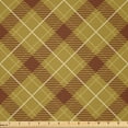 thumbnail image 1 of Ambesonne Brown Plaid Fabric by the Yard Microfiber, Old Checkered Theme, 3 Yards, Pale Coffee Dark Rust, 1 of 1