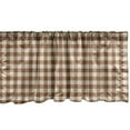 thumbnail image 1 of Ambesonne Brown Plaid Valance Pack of 2, Grunge Effect Gingham, 42"X18", Beige and Caramel, 1 of 3