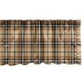 thumbnail image 1 of Ambesonne Brown Plaid Window Valance, Vertical and Horizontal, 54" X 12", Multicolor, 1 of 3