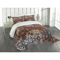 thumbnail image 1 of Ambesonne Brown Quilted Bedspread Set 3 Pcs, Victorian Mandala, King Size, Multicolor, 1 of 5