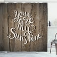 thumbnail image 1 of Ambesonne Brown Shower Curtain, Romantic Words Wooden, 69"Wx84"L, Brown, 1 of 5