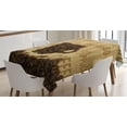 thumbnail image 1 of Ambesonne Brown Tablecloth Rectangular Table Cover, Coffee Beans Shaped Mug, 60"x84", Dark Brown Pale Brown, 1 of 4