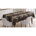 thumbnail image 1 of Ambesonne Brown Tablecloth Rectangular Table Cover, Coffee Typo Hearts Beans, 60"x90", Brown, 1 of 4
