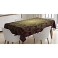 thumbnail image 1 of Ambesonne Brown Tablecloth Rectangular Table Cover, Royal Flower, 52"x70", Brown, 1 of 4