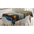 thumbnail image 1 of Ambesonne Brown Tablecloth Rectangular Table Cover, Wedding Cake Love Wood, 52"x70", Multicolor, 1 of 4