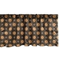 thumbnail image 1 of Ambesonne Brown Window Valance, Spring Summer Time Orange Flowers Kitchen Living Room Design Art Print, Curtain Valance for Kitchen Bedroom Decor with Rod Pocket, 54" X 12", Dark Brown Vermilion, 1 of 3