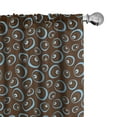 thumbnail image 1 of Ambesonne Brown and Blue Window Curtains, Circular Design, Each 28" W x 95" L, Brown Pale Blue, 1 of 4