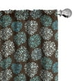thumbnail image 1 of Ambesonne Brown and Blue Curtains, Dots and Circles, Pair of 28"x84", Brown Turquoise White, 1 of 5