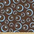 thumbnail image 1 of Ambesonne Brown and Blue Fabric by the Yard Upholstery, Circular Design, 1 Yard, Brown Pale Blue, 1 of 4