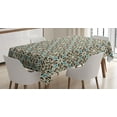 thumbnail image 1 of Ambesonne Brown and Blue Tablecloth Rectangular Table Cover, Eastern Star, 60"x90", Taupe Pale Blue Brown, 1 of 4