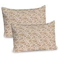 thumbnail image 1 of Ambesonne Brown and White Pillow Sham 2 Pack, Garden Roses, 30"x20", Pale Brown and White, 1 of 3