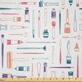thumbnail image 1 of Ambesonne Brush Pattern Fabric by the Yard Microfiber, Simple Painting Print, 3 Yards, Dark Peach Pastel Pink, 1 of 2