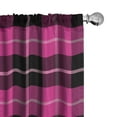 thumbnail image 1 of Ambesonne Buffalo Check Curtains, Abstract Square Line, Pair of 28"x63", Hot Pink Charcoal Grey, 1 of 4