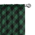thumbnail image 1 of Ambesonne Buffalo Check Curtains, Christmas Checkered, Pair of 28"x84", Forest Green and Dark Grey, 1 of 4