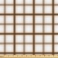 thumbnail image 1 of Ambesonne Buffalo Check Fabric by the Yard Upholstery, Linear Cage Pattern, 5 Yards, White Dark Cocoa, 1 of 5