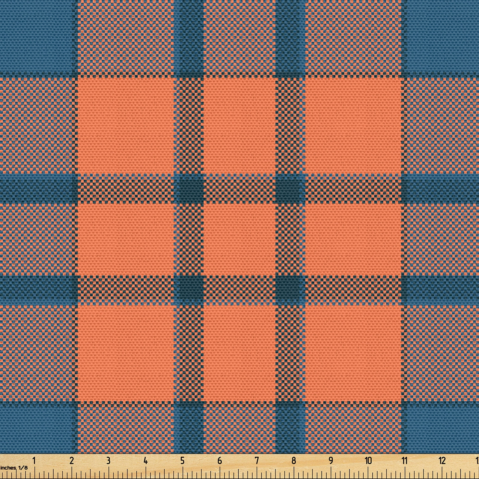 Ambesonne Buffalo Check Fabric by the Yard Upholstery, Modern Geometric ...
