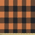 thumbnail image 1 of Ambesonne Buffalo Check Fabric by the Yard Upholstery, Squares Autumn Colors, 3 Yards, Burnt Sienna Dark Grey, 1 of 5