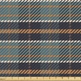 thumbnail image 1 of Ambesonne Buffalo Check Fabric by the Yard Upholstery, Tartan Lines Pattern, 1 Yard, Pale Brown and Purple Grey, 1 of 5