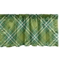 thumbnail image 1 of Ambesonne Buffalo Check Valance Pack of 2, Nostalgic Lumberjack, 42"X12", Teal Coconut Olive Green, 1 of 3