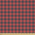 thumbnail image 1 of Ambesonne Buffalo Plaid Fabric by the Yard Upholstery, Checkered Classic, 5 Yards, Coral Dark Violet Blue, 1 of 1