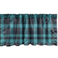 thumbnail image 1 of Ambesonne Buffalo Plaid Window Valance, Teal Gingham Check, 54" X 12", Teal and Dark Blue Grey, 1 of 3